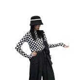 Slim Fit Knitted Long Sleeve Turtleneck Blouse